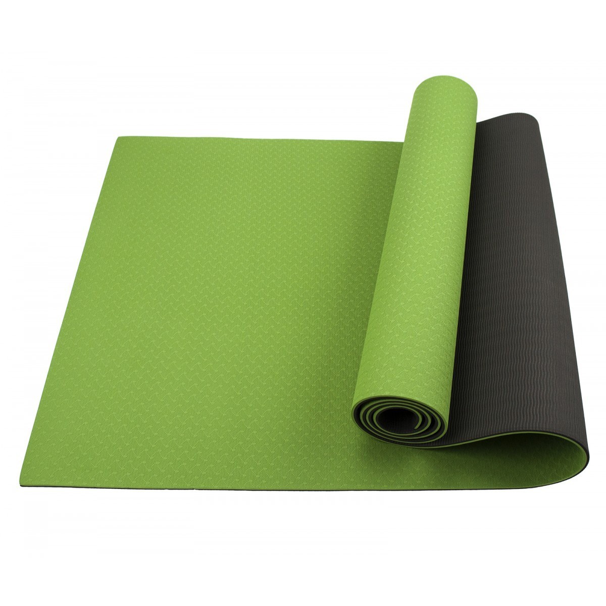 

Фитнес-коврик Yoga Mat TPE 1,83мx0,61мx6мм для фитнеса, йоги, тренировок салатово-черный (MS-0613)