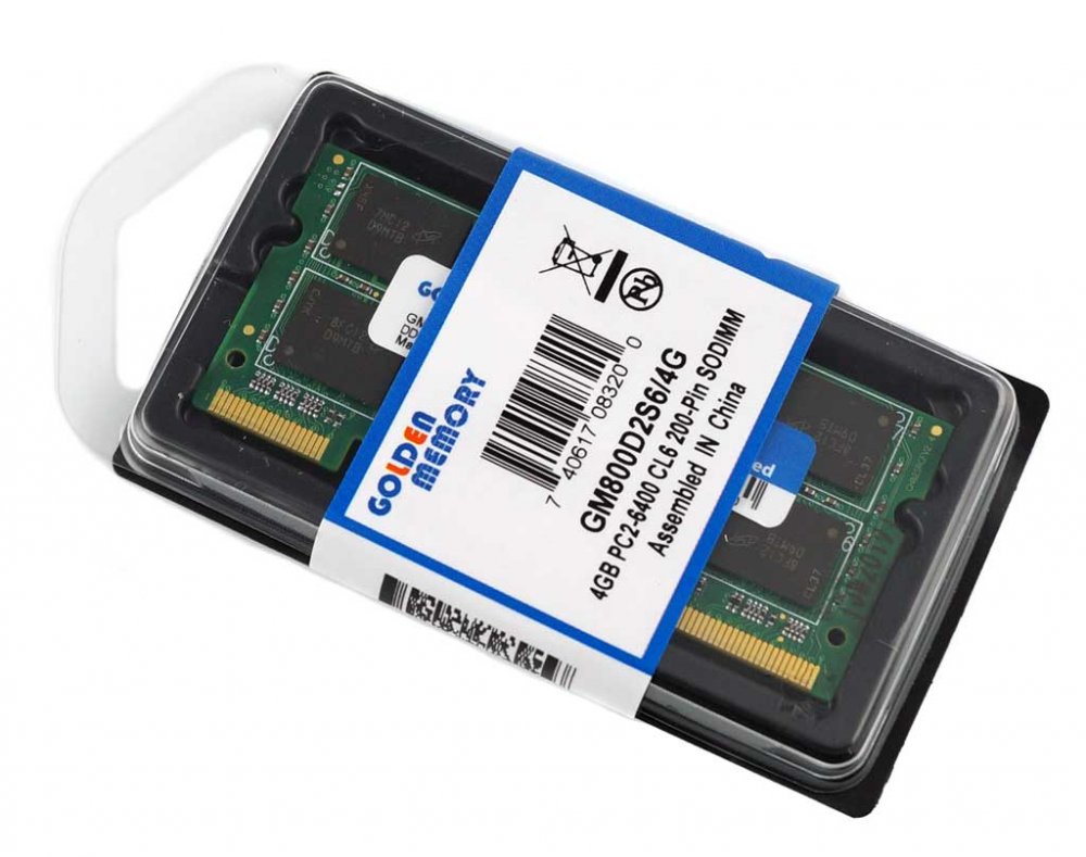 

Оперативная память для ноутбука DDR2-800 (4Gb) 4096MB PC2-6400 Golden Memory GM800D2S6/4G (770008635)