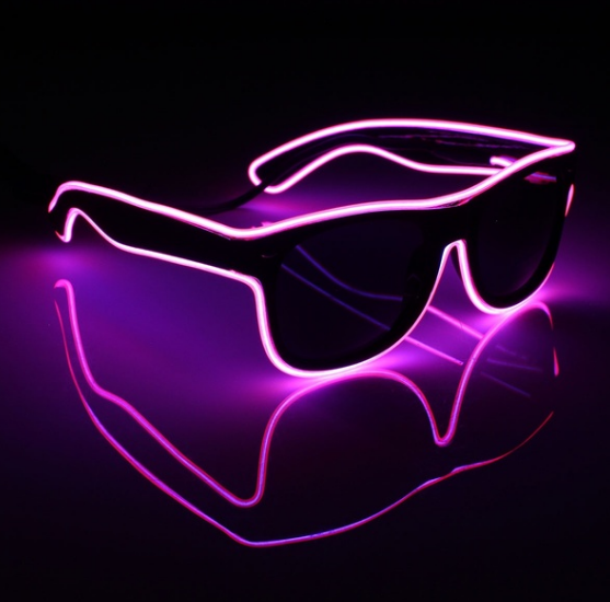 

Очки светодиодные солнцезащитные El Neon ray pink неоновые