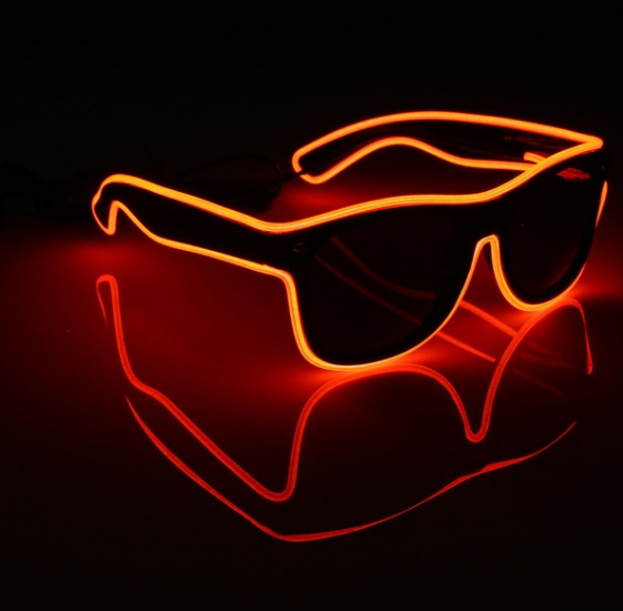 

Очки светодиодные солнцезащитные El Neon ray red неоновые