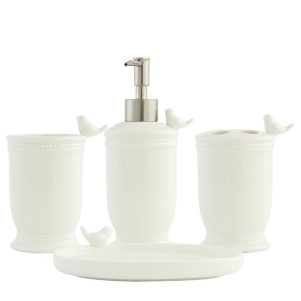 

Набор для ванной Clayre&Eef (10*7*13 cm/10*7*13 cm/10*7*19 cm/15*10*4 cm)