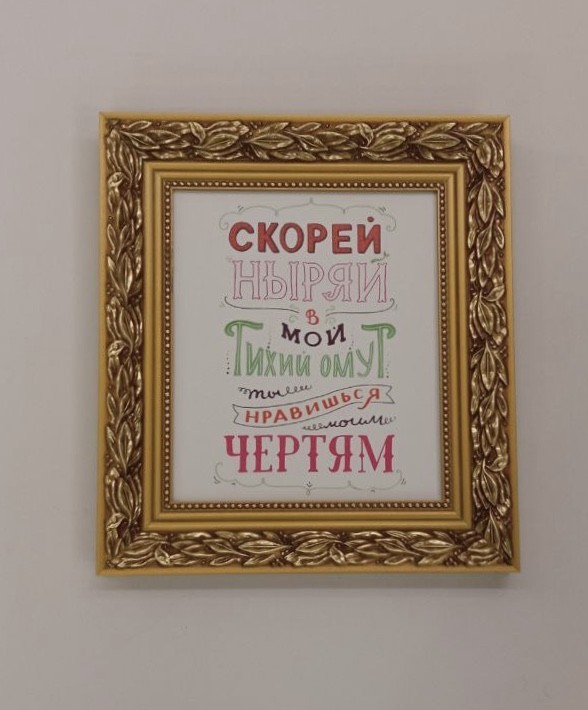 

Романтичный постер "Скорей ныряй в мой тихий омут" в раме 270х300мм Frames Posters Decor