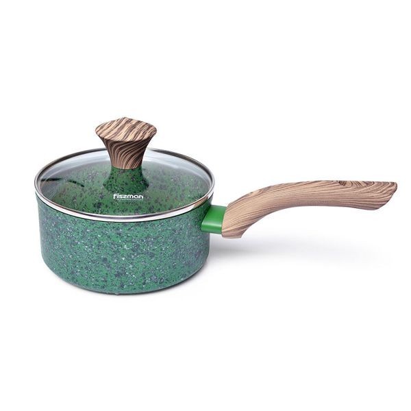 

Ківш MALACHITE 16x7,8 см / 1,4 л зі скляною кришкою з індукц. дном (алюмі. з антиприг. покриттям)