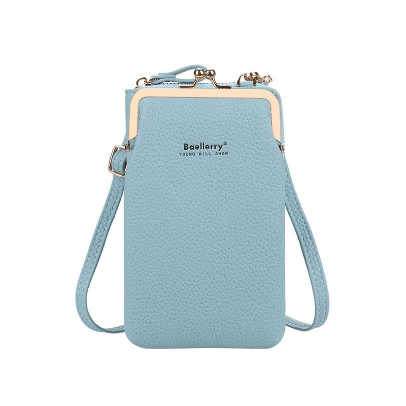 

Женский кошелек-сумка через плечо Lesko N8601 Light Blue