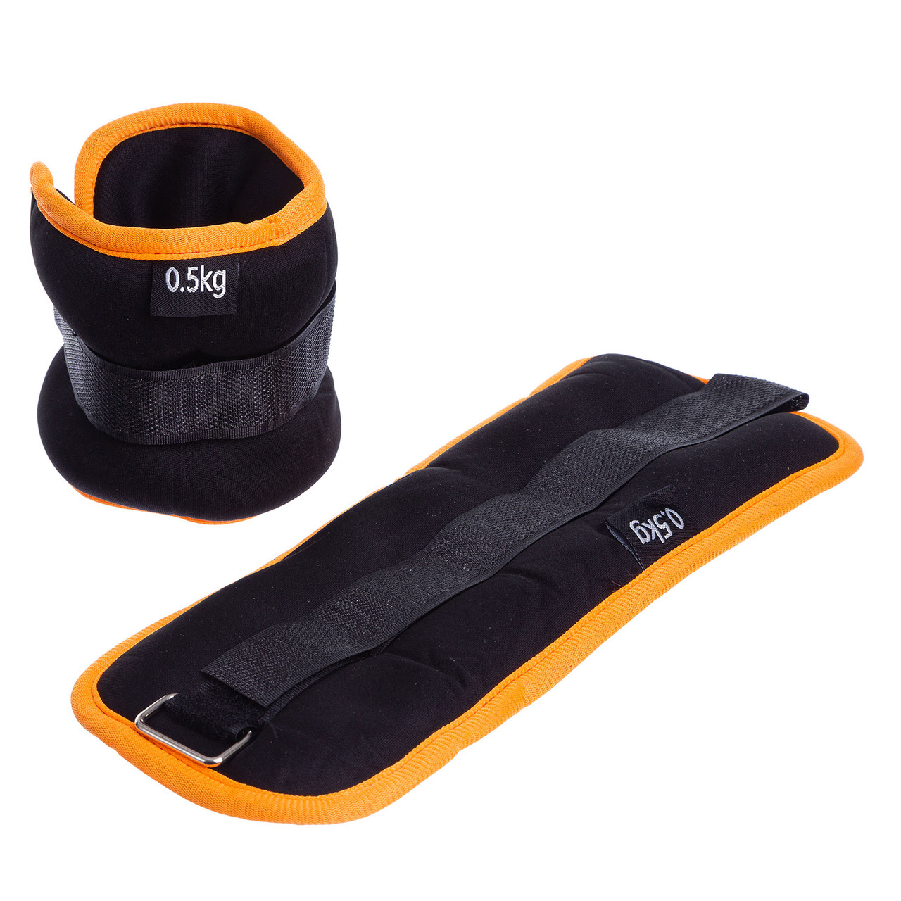 

Утяжелители для рук и ног Zelart My Fit 1303-1 2 шт по 0,5 кг Black-Orange