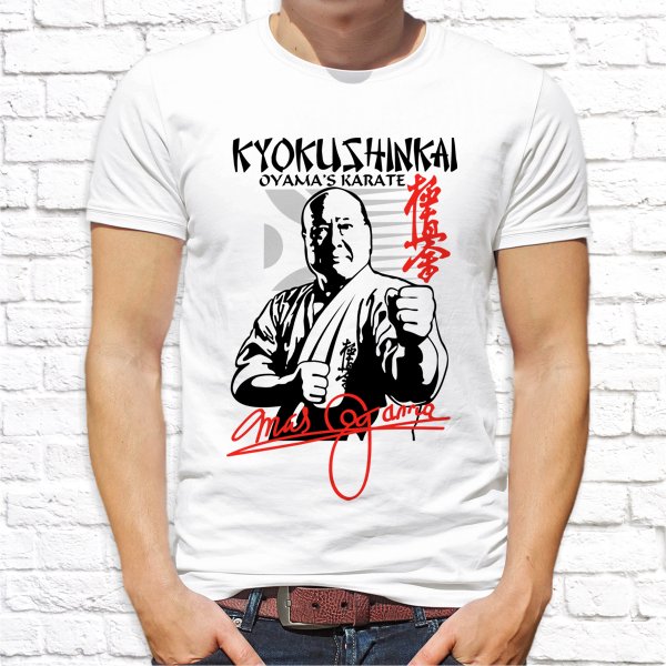 

Мужская футболка Push IT с принтом "Kyokushinkai" XXL, Белый
