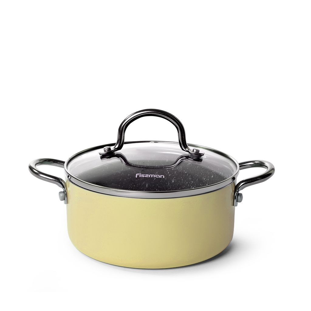 

Каструля MINI CHEF 16x7 см / 1,3 л зі скляною кришкою, колір ПАЛЕВИЙ (алюм з антиприг покриттям)