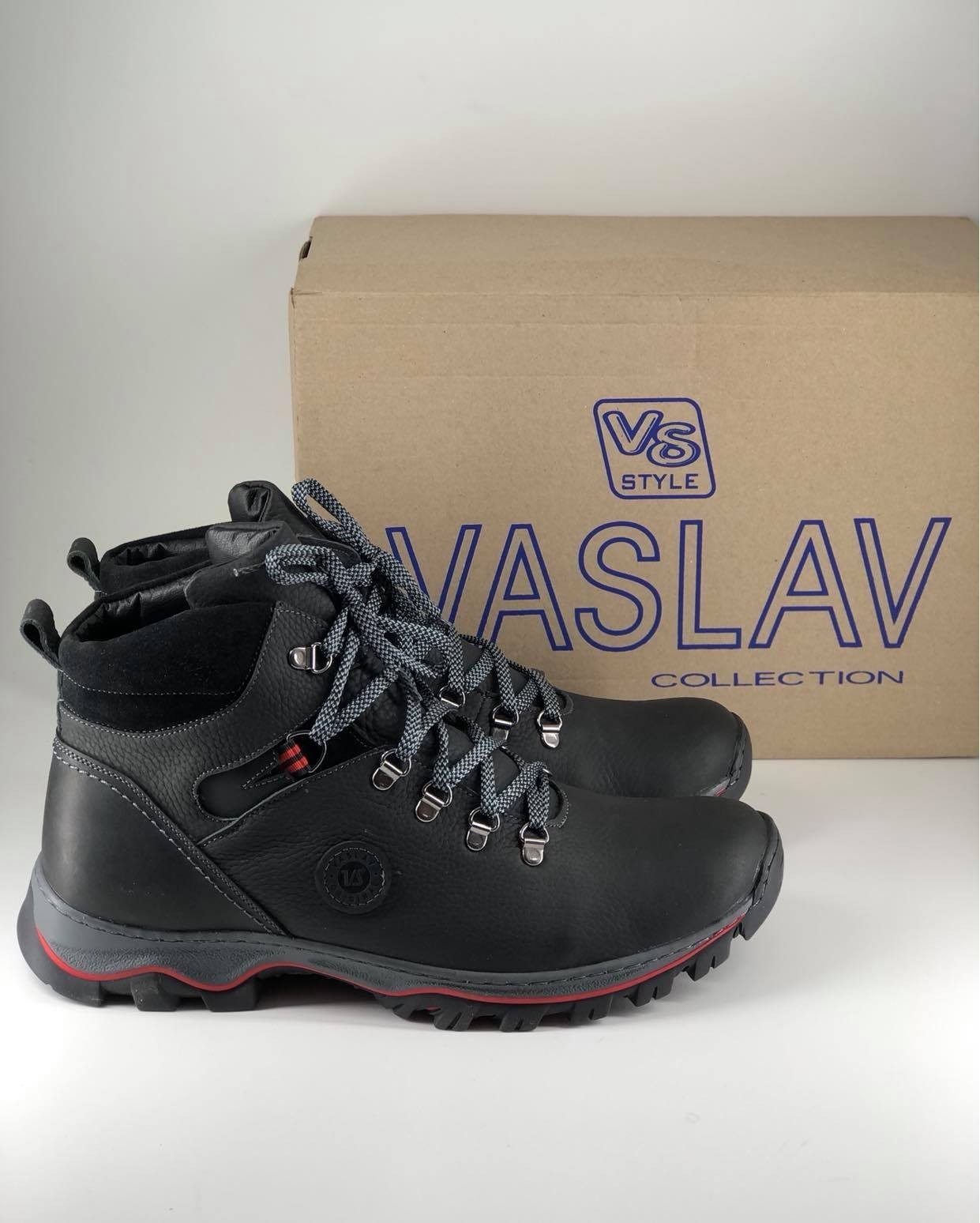 

Мужские ботинки VASLAV 9785 кожа 44 р. 29 см. черные