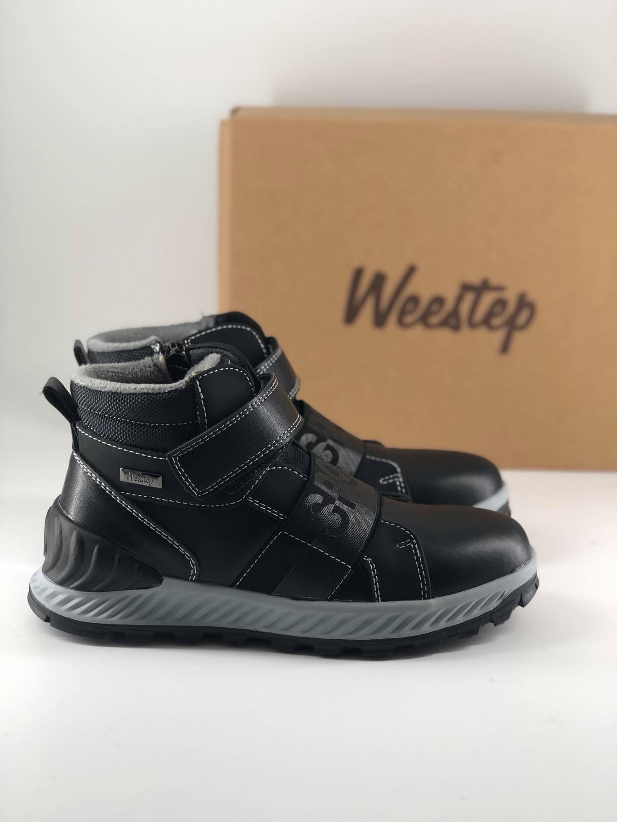 

Ботинки для мальчиков Weestep 921536442 экокожа 34 р. 22 см. черные
