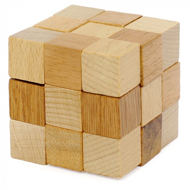 

Деревянная головоломка 3D Wood Puzzles Змейка-кубик «Масао»