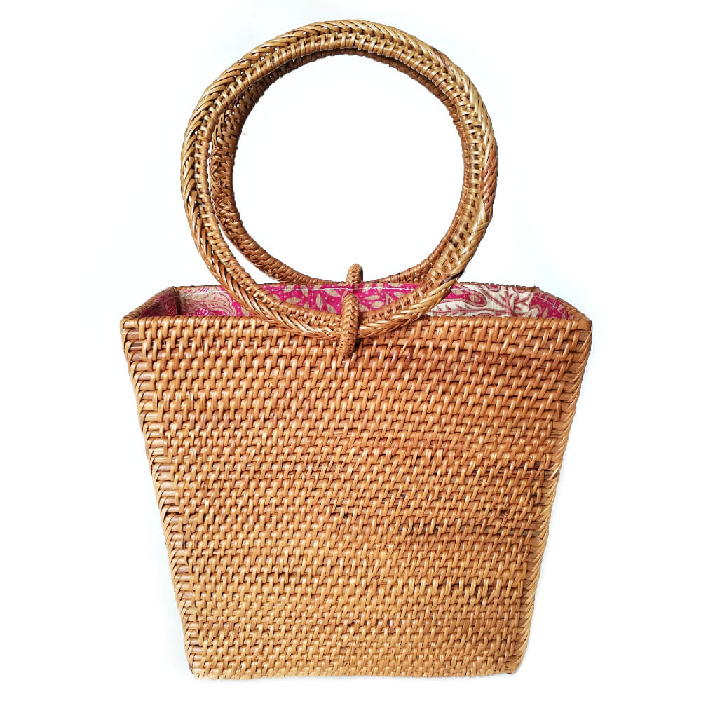 

Сумочка з ротанга з круглими ручками FRANGI BB0397