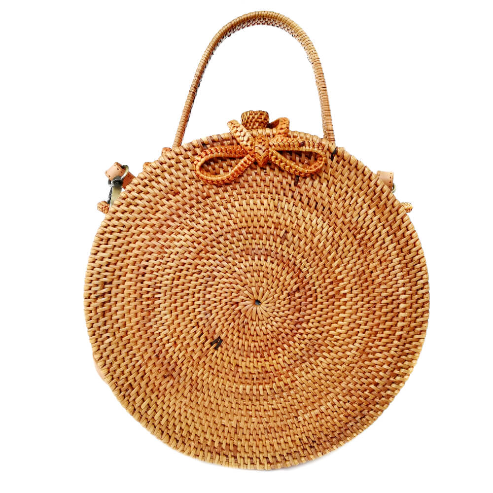 

Кругла сумочка з ротанга FRANGI з ручкою BB0388