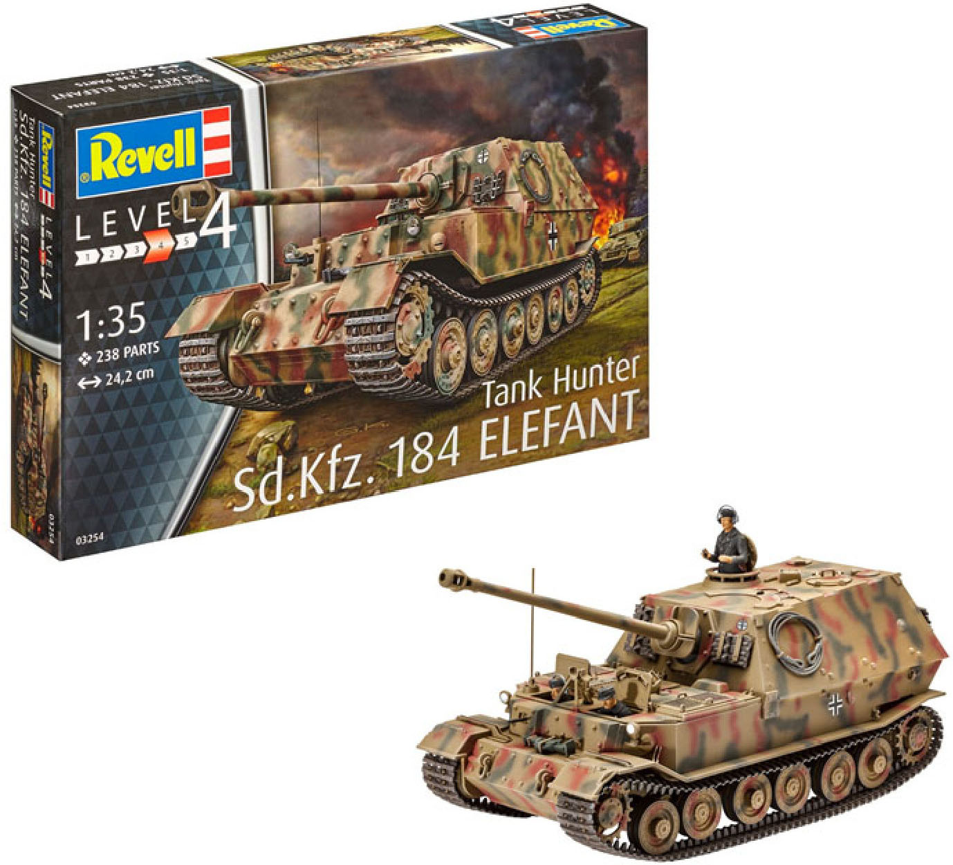 

Сборная модель Revell САУ Елефант. Масштаб 1:35 (RVL-03254) (4009803032542)