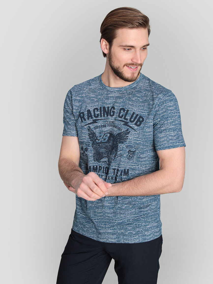 

Футболка O'STIN Casual BGEDATYISP  Синяя, Футболка O'STIN Casual BGEDATYISP XL Синяя