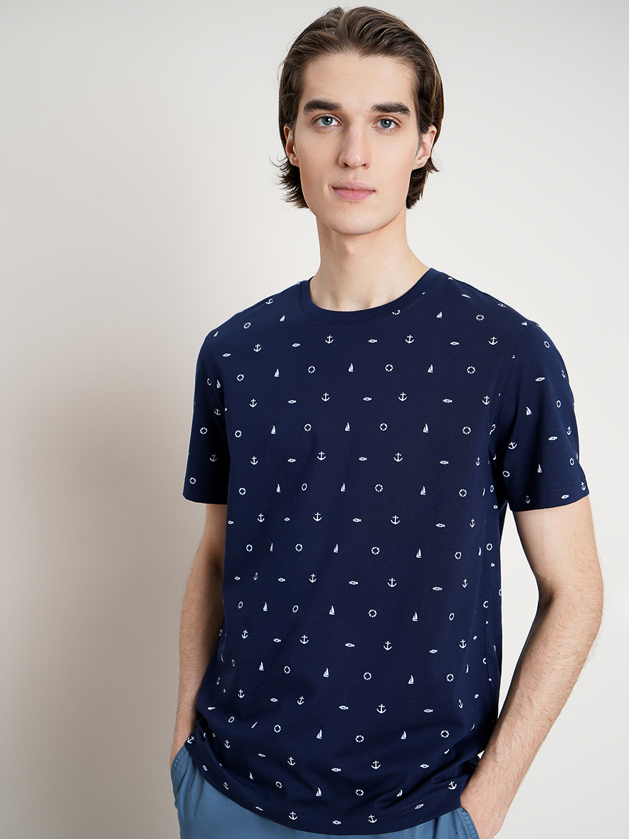 

Футболка O'STIN Casual Y4OXFK96XR M Синяя