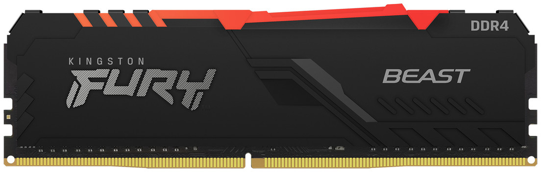 

Оперативная память Kingston Fury DDR4-2666 16384MB PC4-21300 Beast RGB Black (KF426C16BBA/16)