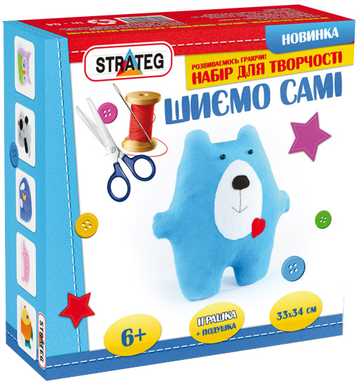 

Набор для творчества Strateg Шьём сами - Мишка (4820175990342)
