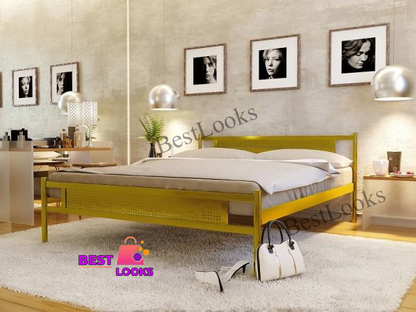 

Кровать металлическая двуспальная 160х190 Метакам Флай New-2 Золото