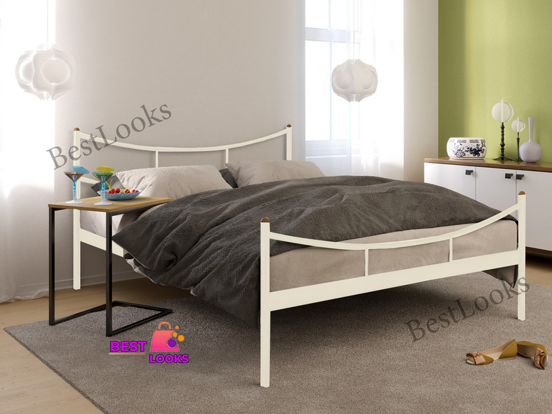 

Кровать металлическая полуторная 140х190 Метакам Сакура-2 Бежевый