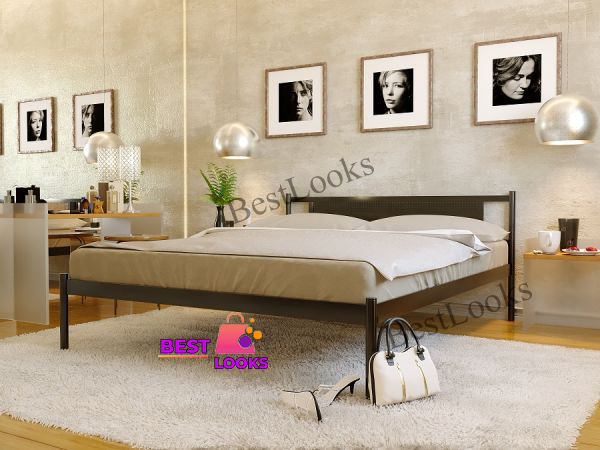 

Кровать металлическая двуспальная 180х190 Метакам Флай New-1 Коричневый