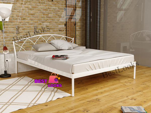 

Кровать металлическая двуспальная 160х200 Метакам Жасмин Элеганс-1 Белый