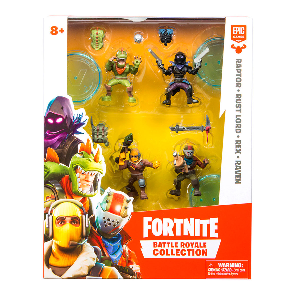

Набор игровых фигурок серии FORTNITE – РАПТОР, ВОРОН, РЕКС, ПОВЕЛИТЕЛЬ РЖАВЧИНЫ