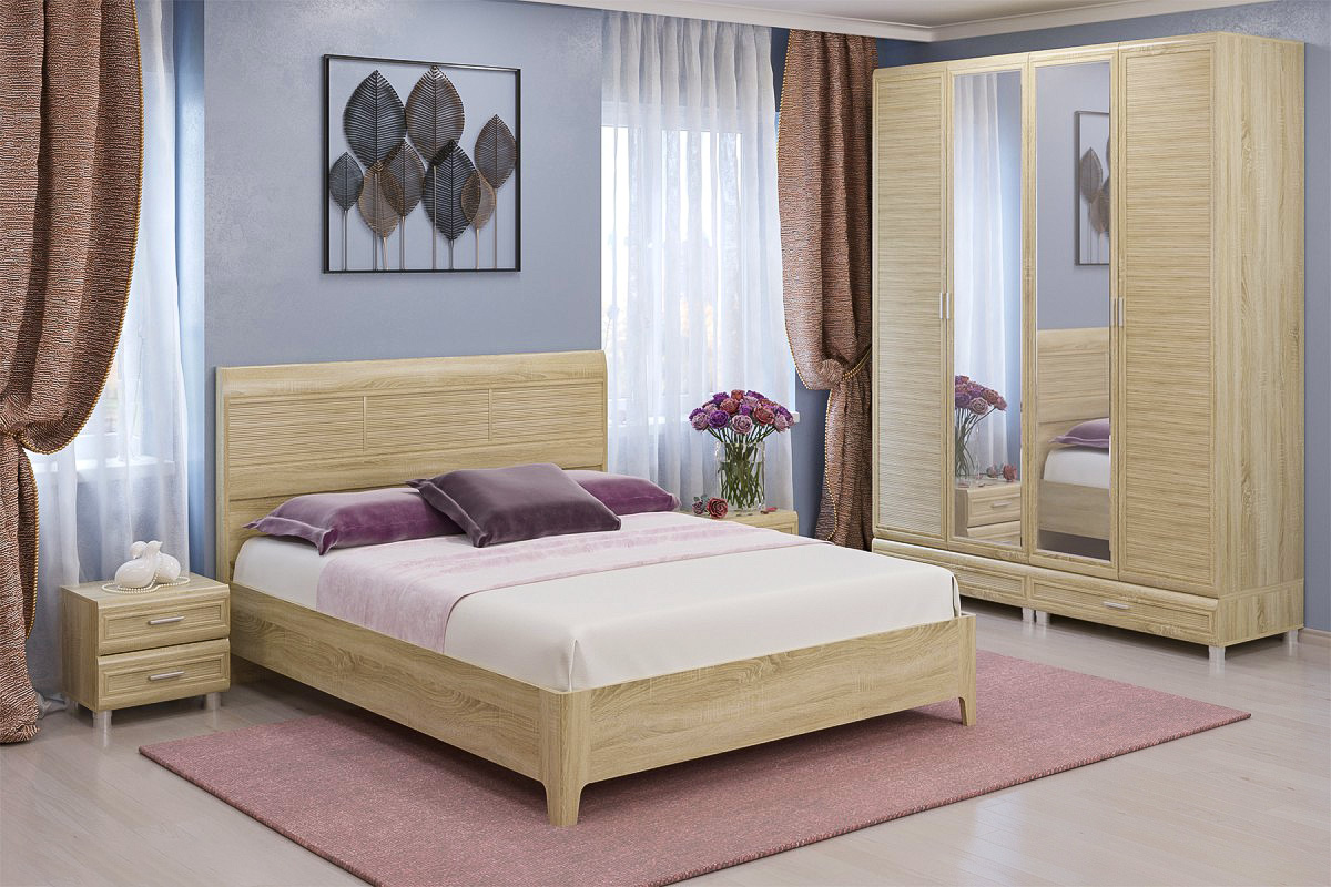 

Спальня комплект Лером Мелисса из МДФ 160*200 см Дуб Сонома (ler-1332)