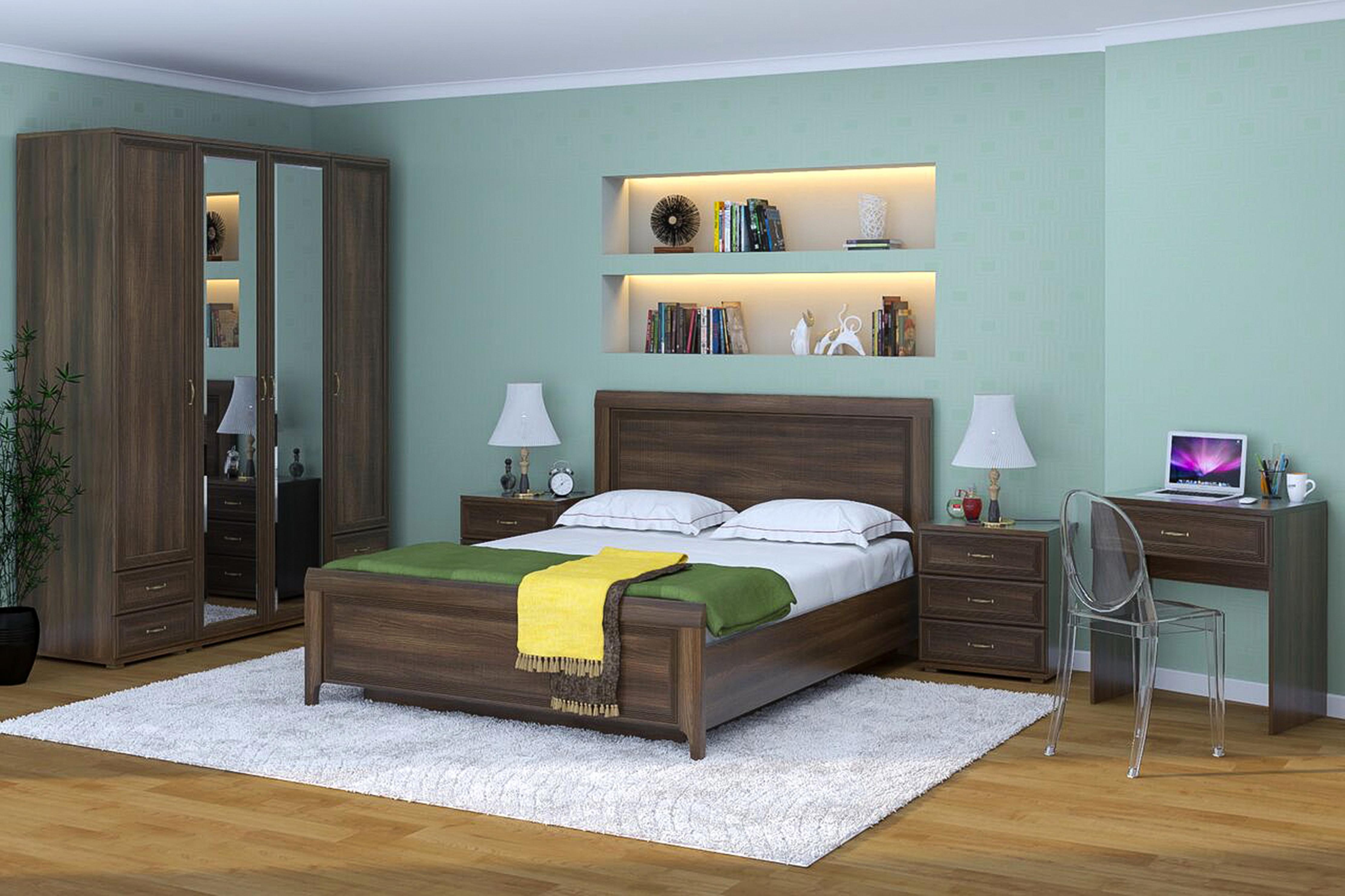 

Спальня комплект Лером Карина из МДФ 160*200 см Акация Молдау (ler-1063)