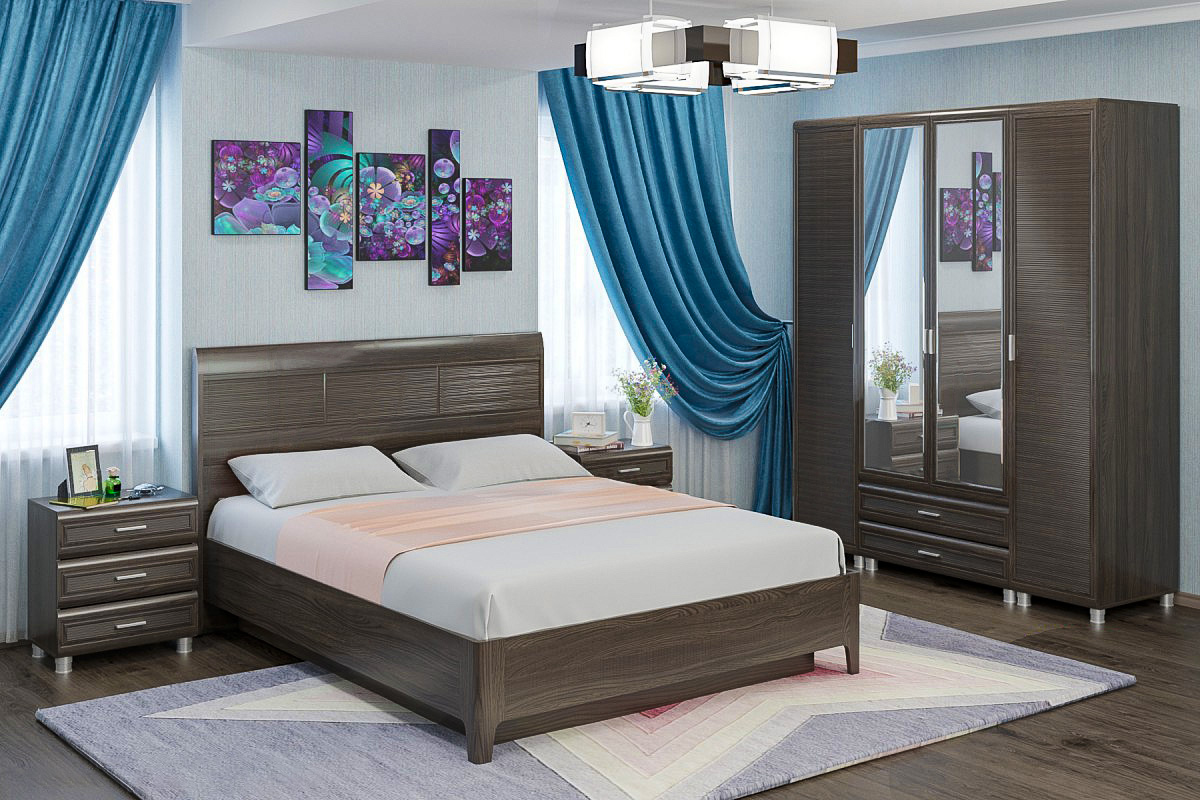 

Спальня комплект Лером Мелисса из МДФ 160*200 см Дуб Пасадена (ler-1369)
