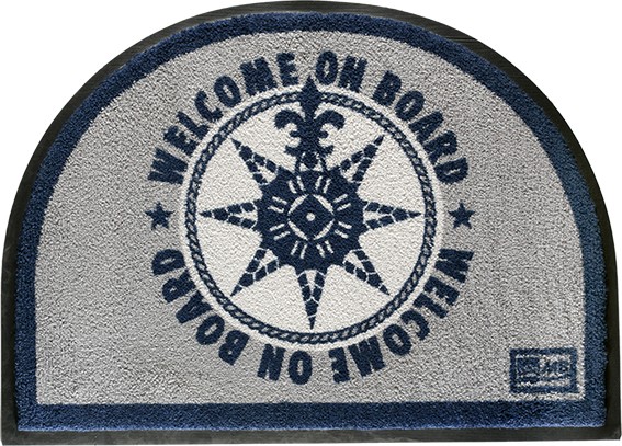 

Коврик входной яхтенный Marine Business Welcom On Board 70х50 см Blue