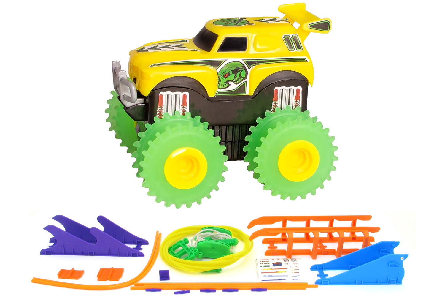 

Машинка з трасою на батарейках. Trix Trux (жовтий)