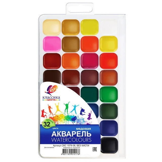 

Краски акварельные Луч Классика 32 цвета