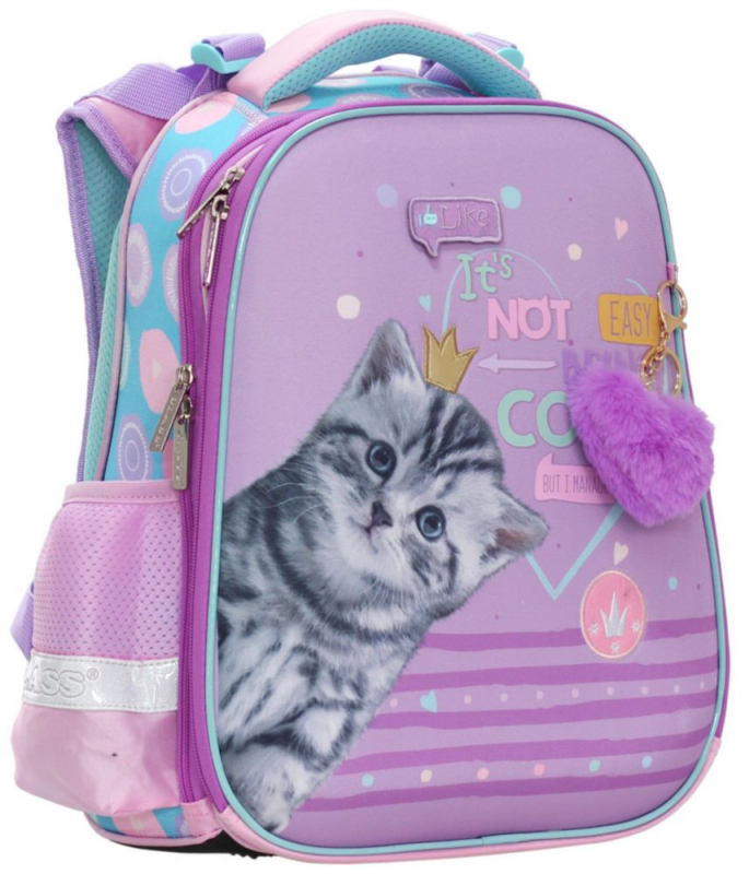 

Рюкзак школьный каркасный CLASS Cool Cat 2111С 39*28*21см