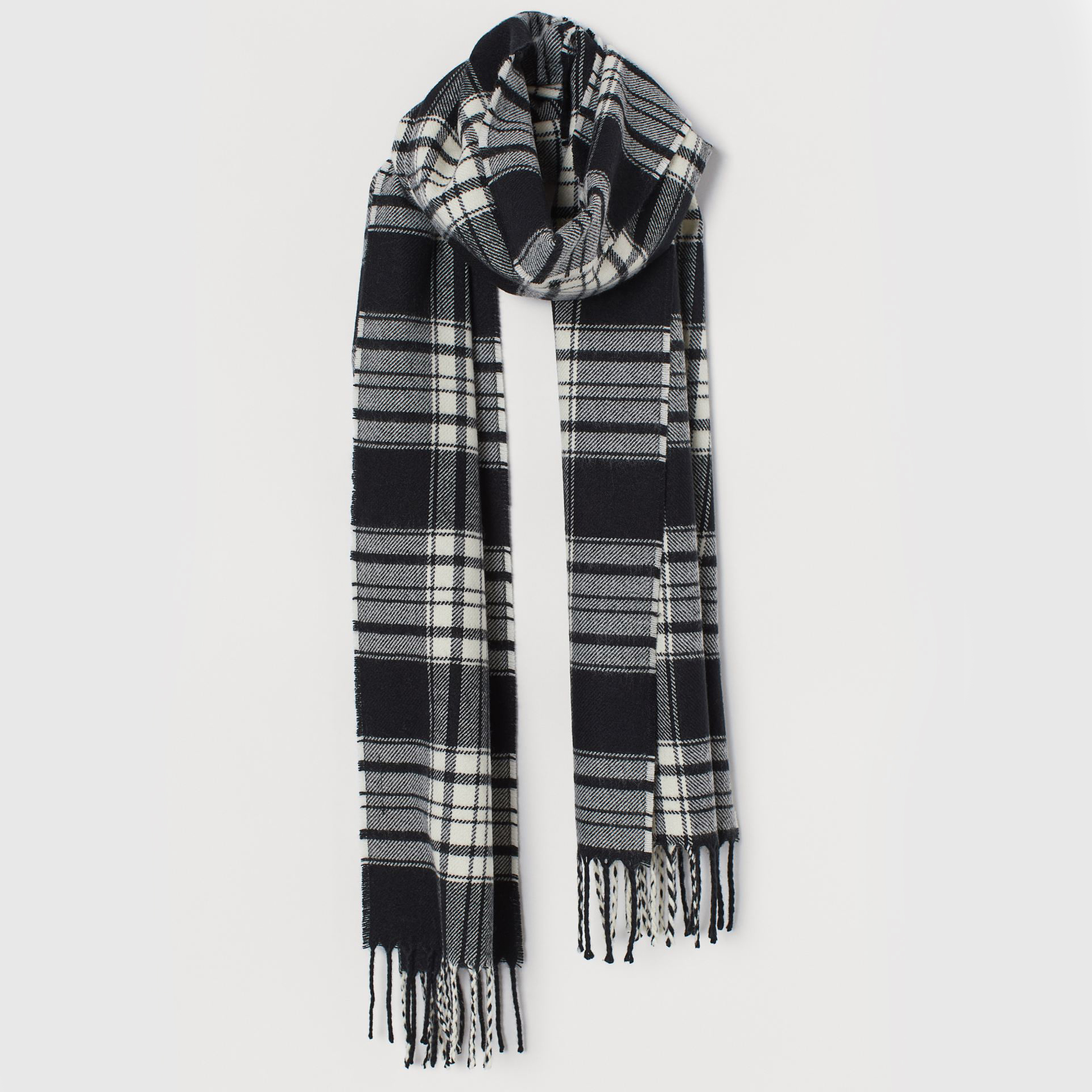 

Мужской шарф H&M 7608762sdm Черно-белый