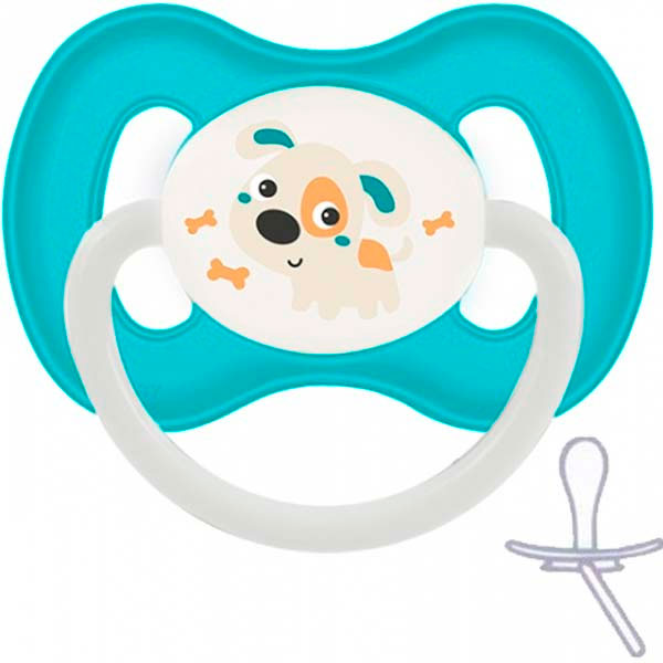 

Пустышка силиконовая симметричная Bunny & Company, от 18 мес (собачка), Canpol babies (12-54549)