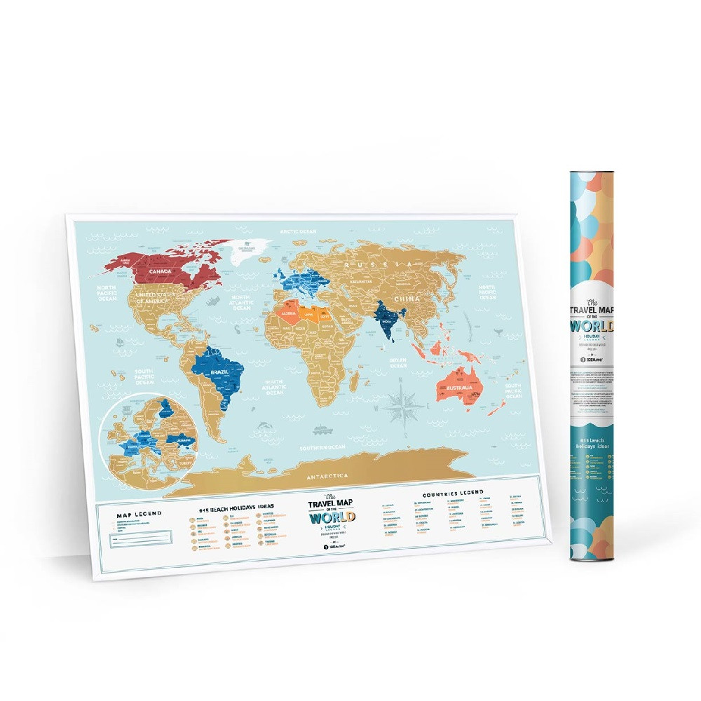 

Скретч карта мира Travel Map Holiday Lagoon World