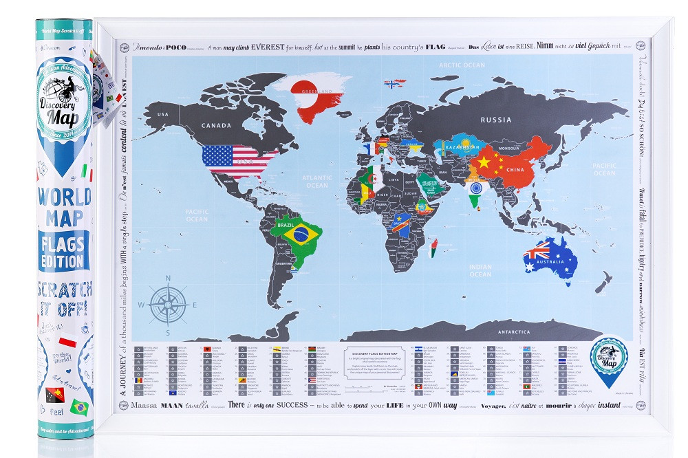

Скретч карта мира Discovery Map World Flags Edition