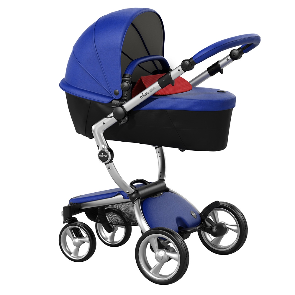

Коляска Mima Xari royal blue шасси aluminium strarter pack ruby red