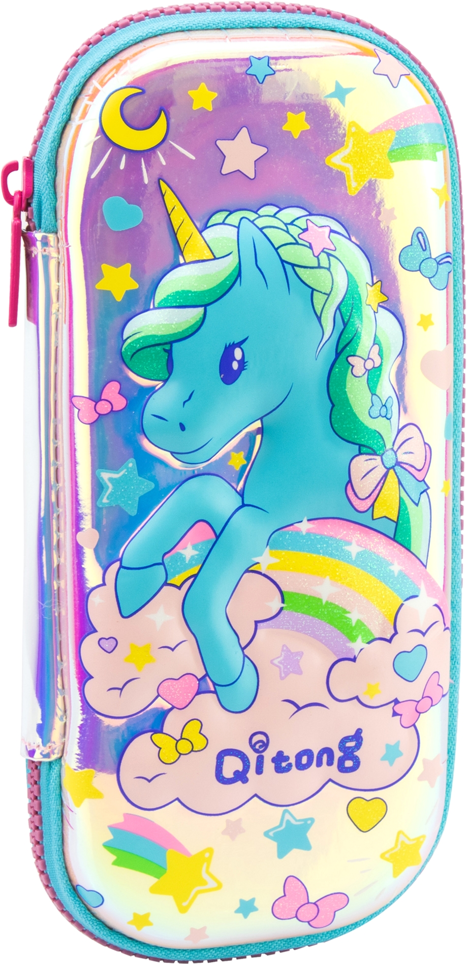 

Пенал с тиснением Cool For School 1 отделение Серебряный (QT-5729-Silvery)