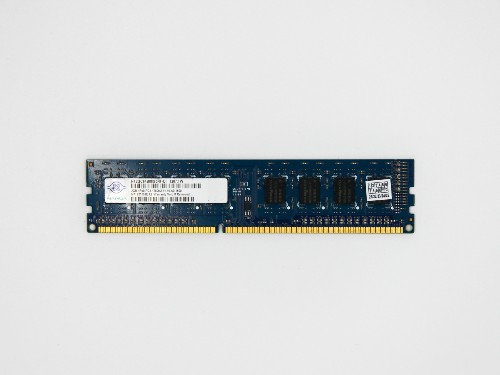 

Оперативная память Nanya DIMM 2Gb DDR3-1600MHz PC3-12800 CL11 (NT2GC64B88G0NF-DI) Refurbished