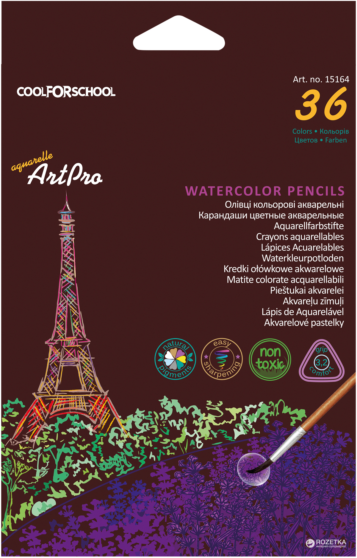

Карандаши акварельные профессиональные Cool for School Art Pro 36 цветов (CF15164)