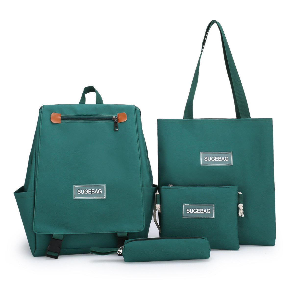 

Набор 4 в 1 рюкзак, сумка, клатч и пенал Sugebag зеленый 1445403745