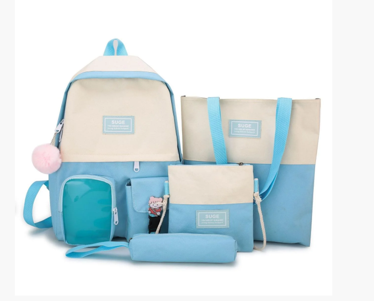 

Рюкзак женский сумки пенал Комплект Sugebag Голубой (189G)