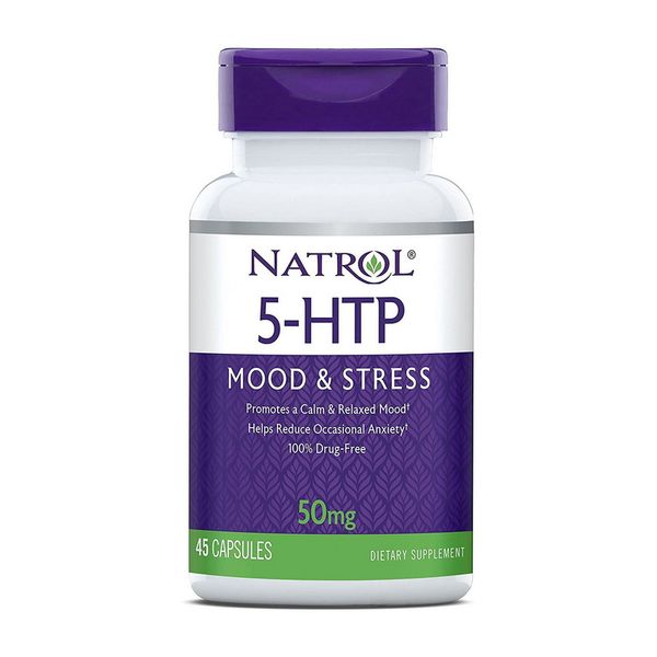 

5-гидрокситриптофан Natrol 5-HTP 50 mg mood stress 45 капсул