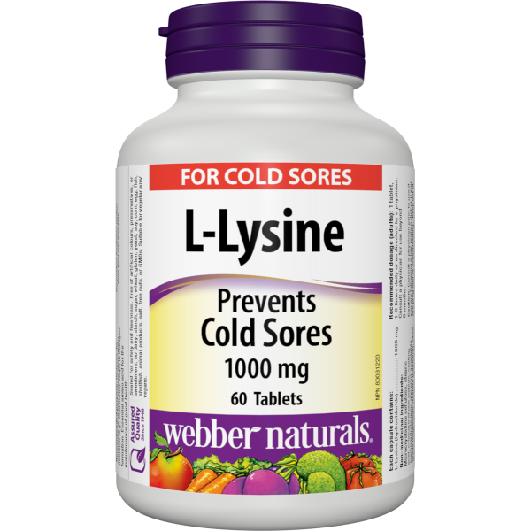 

Лизин Webber Naturals L-Lysine 1000 mg 60 таблеток