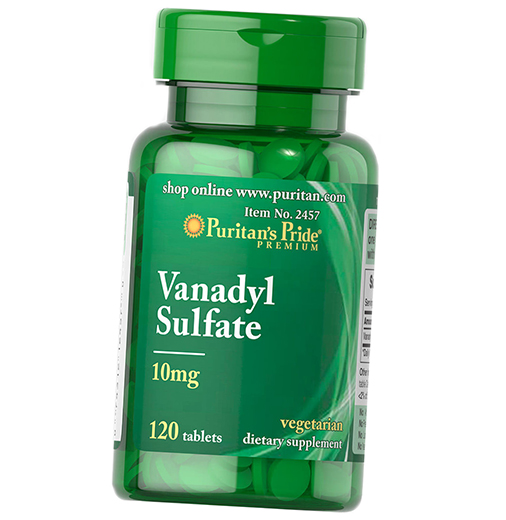 

Ванадий сульфат, Vanadyl Sulfate 10, Puritan's Pride 120таб (36367092)
