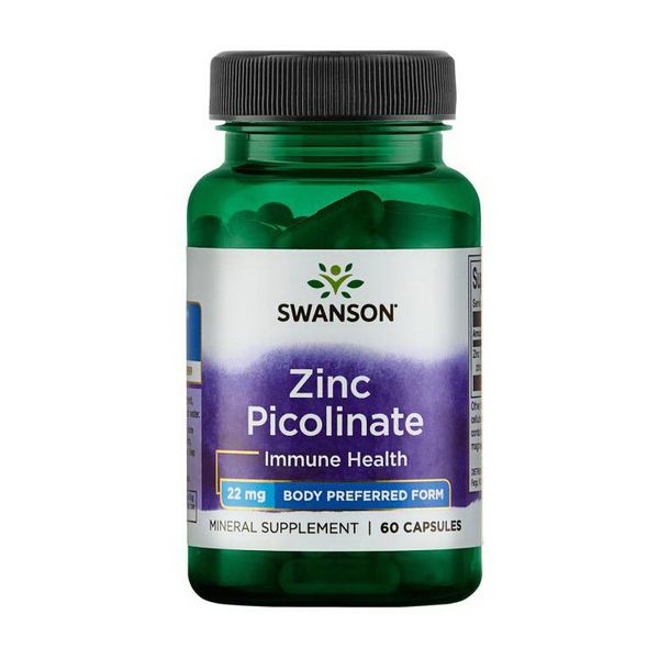 

Цинк Swanson Zinc Picolinate 22 mg 60 капсул