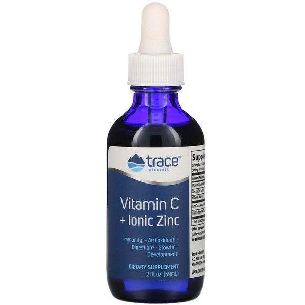 

Витамин C + цинк Trace Minerals Vitamin C + Ionic Zinc 59 мл