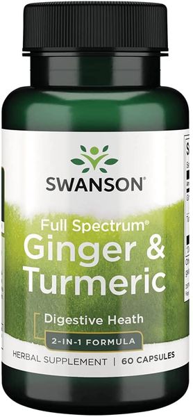 

Имбирь и куркума Swanson Full Spectrum Ginger Turmeric 60 капсул