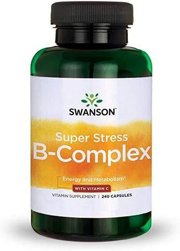 

Комплекс витаминов группы Б Swanson Super Stress B-Complex with Vitamin C 100 капсул